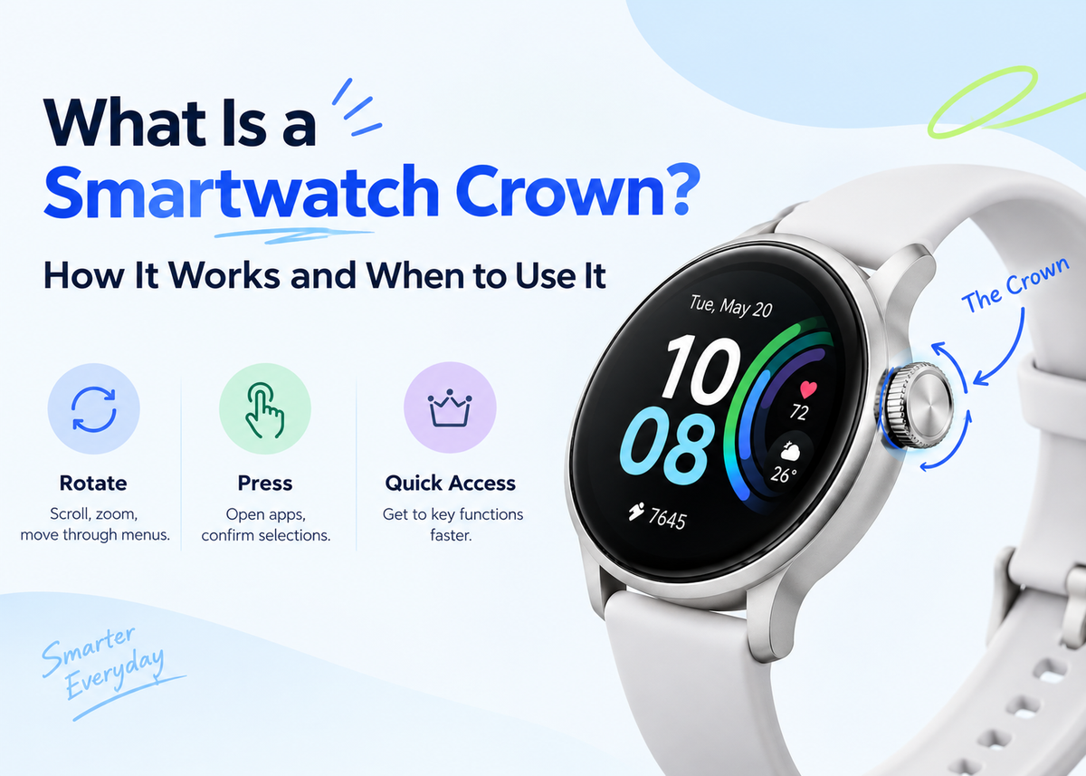 What Is a Smartwatch Crown? How It Works and When to Use It